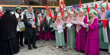 Kur’an kursu öğrencilerinden Filistin’e destek