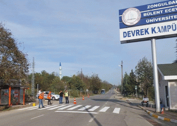 Devrek’te güvenli geçiş yolları boyandı