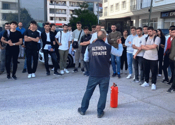 Altınova itfaiyeden, MYO’ya eğitim