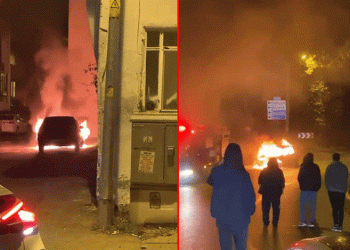 Bursa’da 3 araç alev alev yandı
