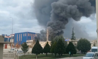 Bursa'da plastik toplama fabrikasında yangın