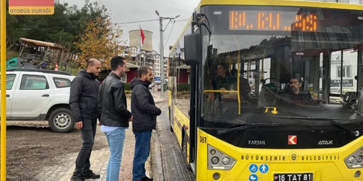 Bursa’da otobüs hattı olmayan mahalleye 5 yıl sonra otobüs