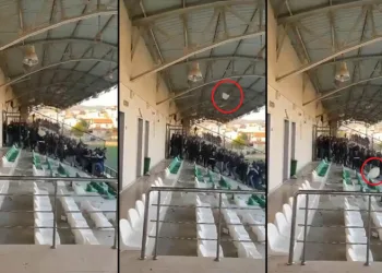 Bursa’da amatör maçta koltuklar havada uçuştu