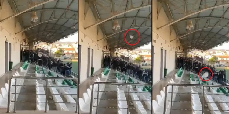 Bursa’da amatör maçta koltuklar havada uçuştu