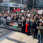 Bursa'da Filistin'e destek için binlerce kişi yürüdü