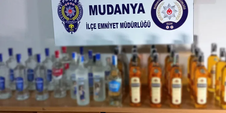 Mudanya Emniyeti’nden sahte ve kaçak alkol operasyonu