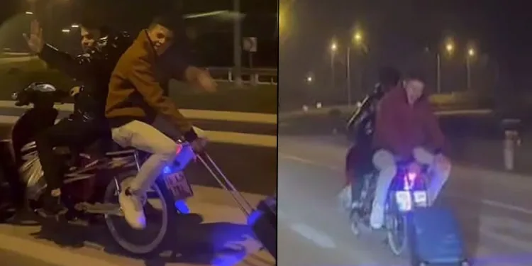 Bursa’da motosikletli gençlerin tehlikeli yolculuğu