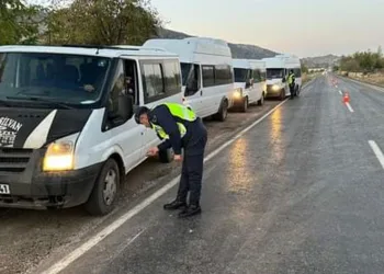 Çermik’te kış lastiği denetimi