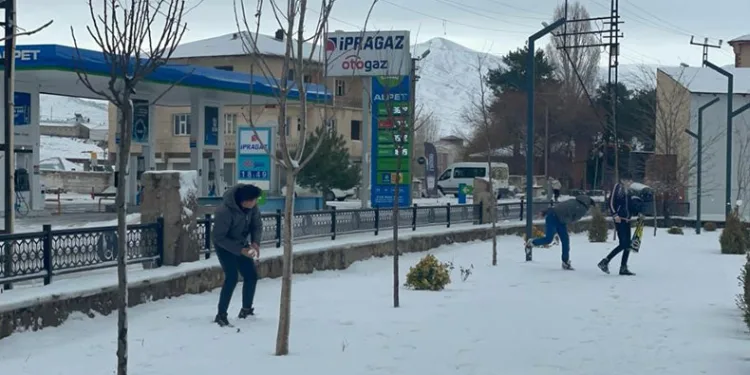 Muradiye beyaza büründü