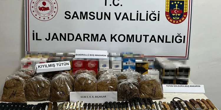 Jandarma tütün mamulleri ele geçirdi