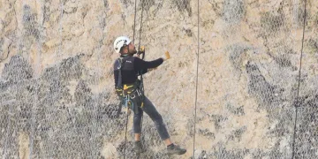 Tohma Kanyonu çelik ağlarla örülüyor