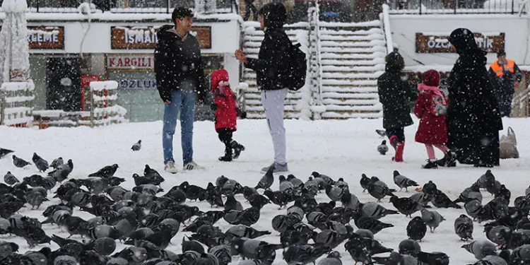 Vatandaşlar kışın tadını çıkardı