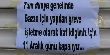 Kepenkler Gazze için kapandı