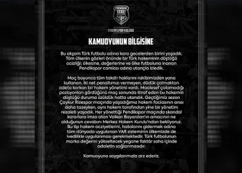Pendikspor’dan hakemlere tepki