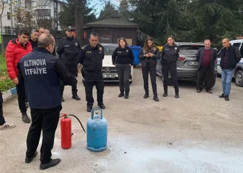 İlçe Emniyet personeline yangın eğitimi