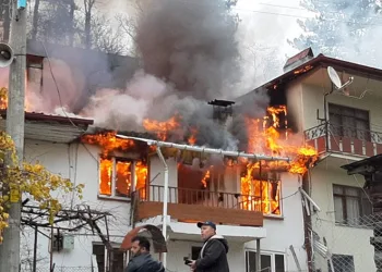 Bolu’da 4 ev alevlere teslim oldu
