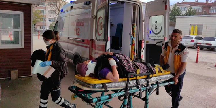 Bursa’da tırla çarpışan otomobil şarampole uçtu