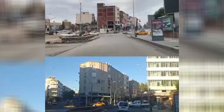 Depremler sonrası sokaklar tanınmayacak halde