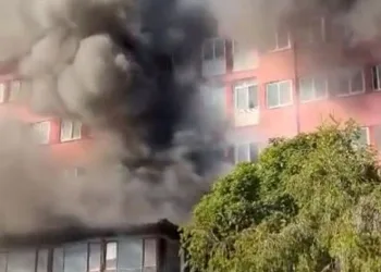 Eski devlet hastanesinde yangın