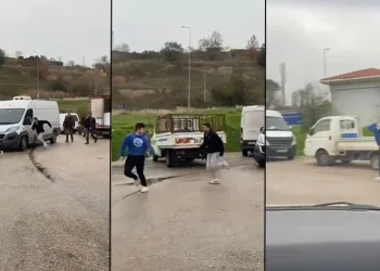 Bursa’da kovaladığı kişi yakalayıp darp etti