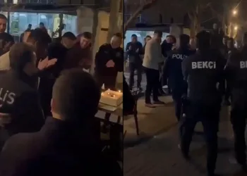 Meslek hayatının son görevinde pastalı sürpriz
