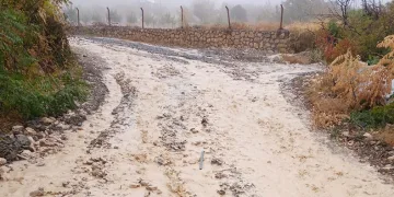 Tut Çanakçı yolunda sel hasara neden oldu