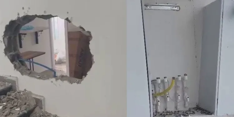 Hırsızlar duvarı delip içeriye girdi