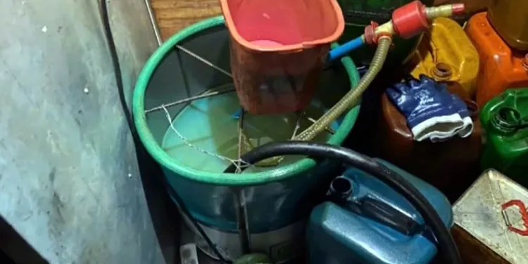 800 litre kaçak akaryakıt ele geçirildi