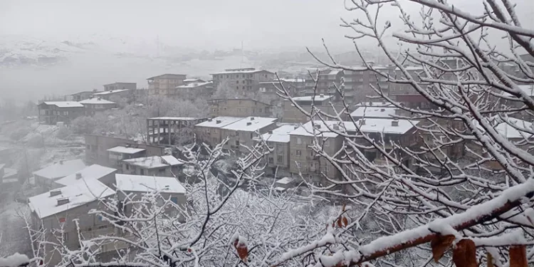 Hakkari’de kar yağışı ve sis