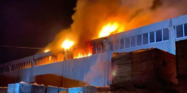Bilecik’te seramik fabrikasında yangın
