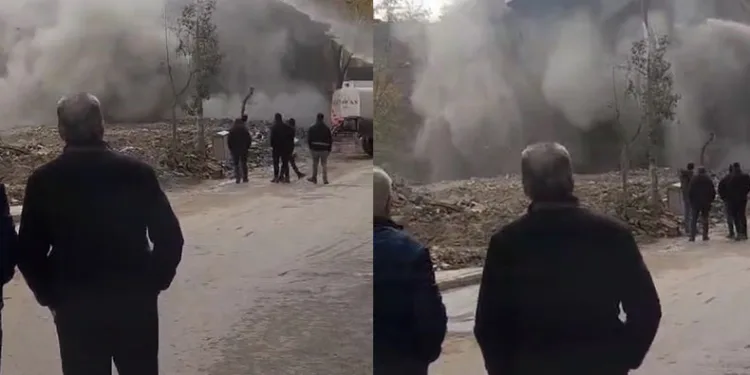 Bina tek dokunuşla yıkıldı