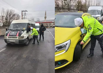 Tutak’ta kış lastiği denetimi