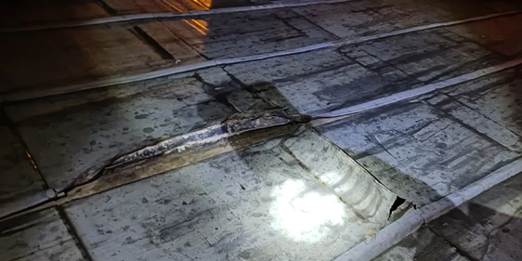 Bursa’da kurşun levhaları çalmak isterken yakalandı