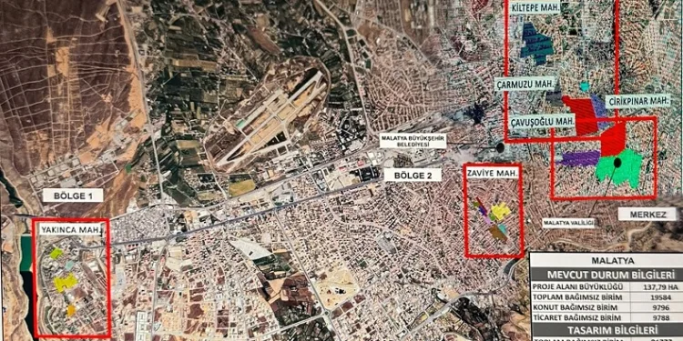 Malatya kent merkezindeki çalışmaların kapsamı genişliyor