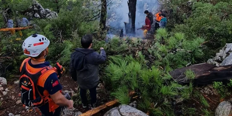 Muğla’da kış ortasında orman yangını