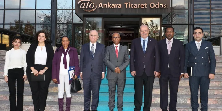 Etiyopya Ankara Büyükelçisi Mahmud, ATO Başkanı Baran’ı ziyaret etti