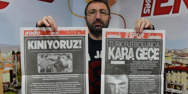 Sivas’ta yerel gazeteler, spor sayfalarını kararttı!