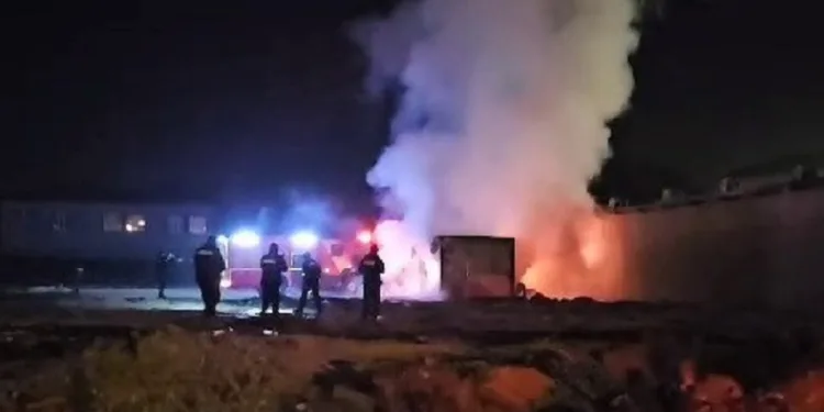 Konteynerde çıkan yangın korkuttu