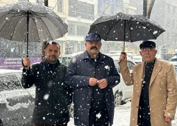 Yüksekova’da lapa lapa kar yağışı