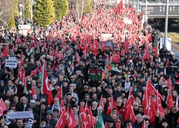 Kayseri’de binlerce kişi Filistin için yürüdü