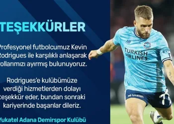 Y. Adana Demirspor’da Kevin Rodrigues ile yollar ayrıldı
