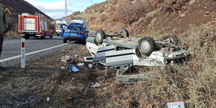 Kontrolden çıkan otomobil takla attı: 4 yaralı