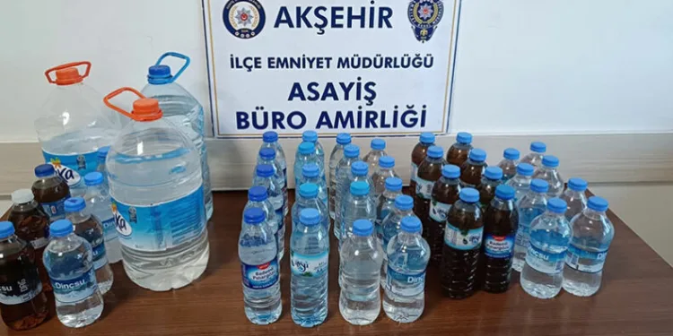 Konya’da sahte içki operasyonu: 3 gözaltı