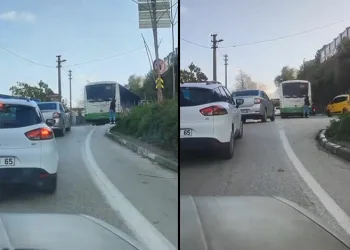 Bursa’da patenle tehlikeli yolculuk