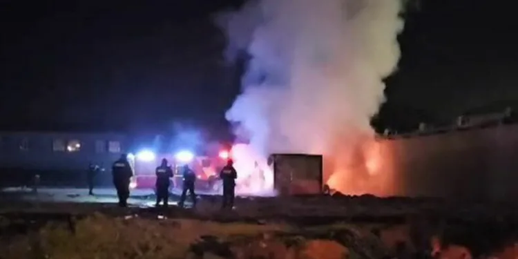 Konteynerde çıkan yangın korkuttu