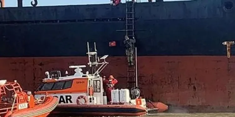 Tuna Nehri’nde gemi mayına çarptı