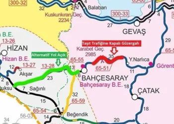 Bahçesaray yolu trafiğe kapatıldı