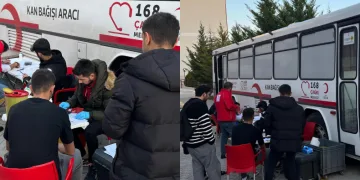 Öğrenciler kan bağışında bulundu