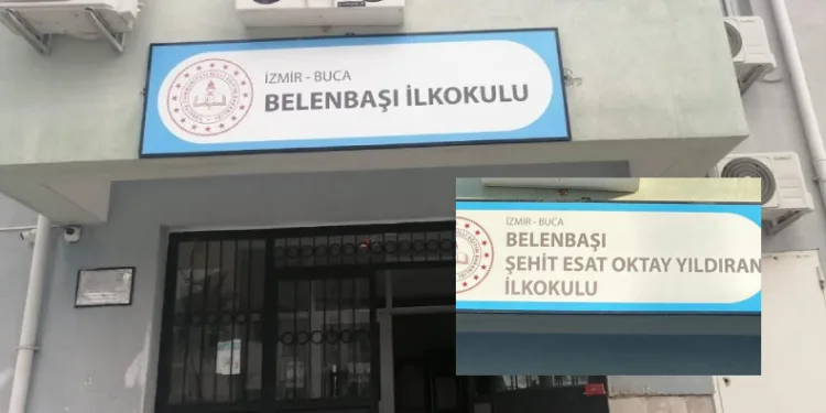 O okuldan Esat Oktay Yıldıran’ın adı kaldırıldı