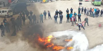 Başiskele Belediyesi personeline yangın tatbikatı